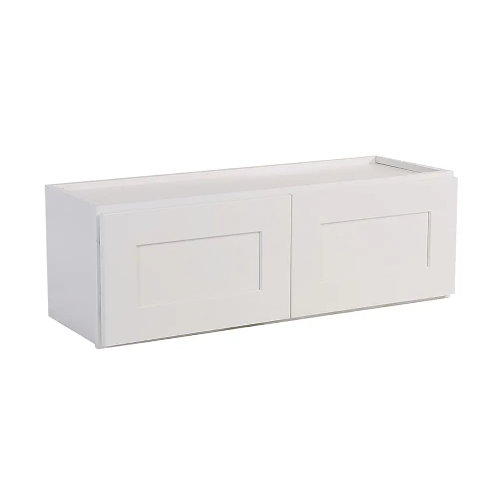 Design House Brookings 36-in W x 18-in H x 12-in D White Unfinished Maple Wall Fully Assembled Plywood Cabinet (Recessed Panel Shaker Door Style), photo 7 of 20