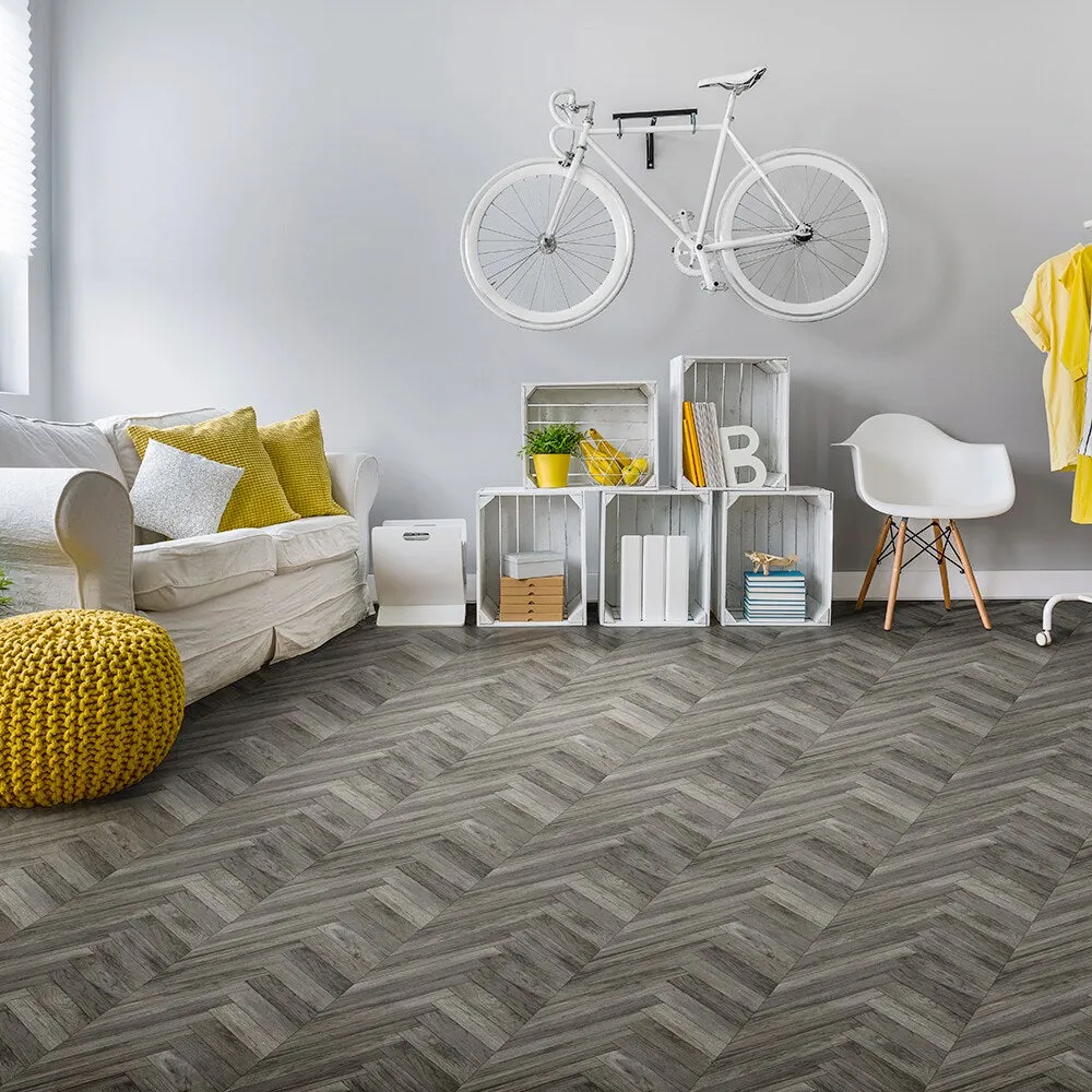 Congoleum AirStep Advantage Wonder 12-ft W x Cut-to-Length Porpoise Wood Look Low-Gloss Sheet Vinyl Flooring, photo 2 of 4