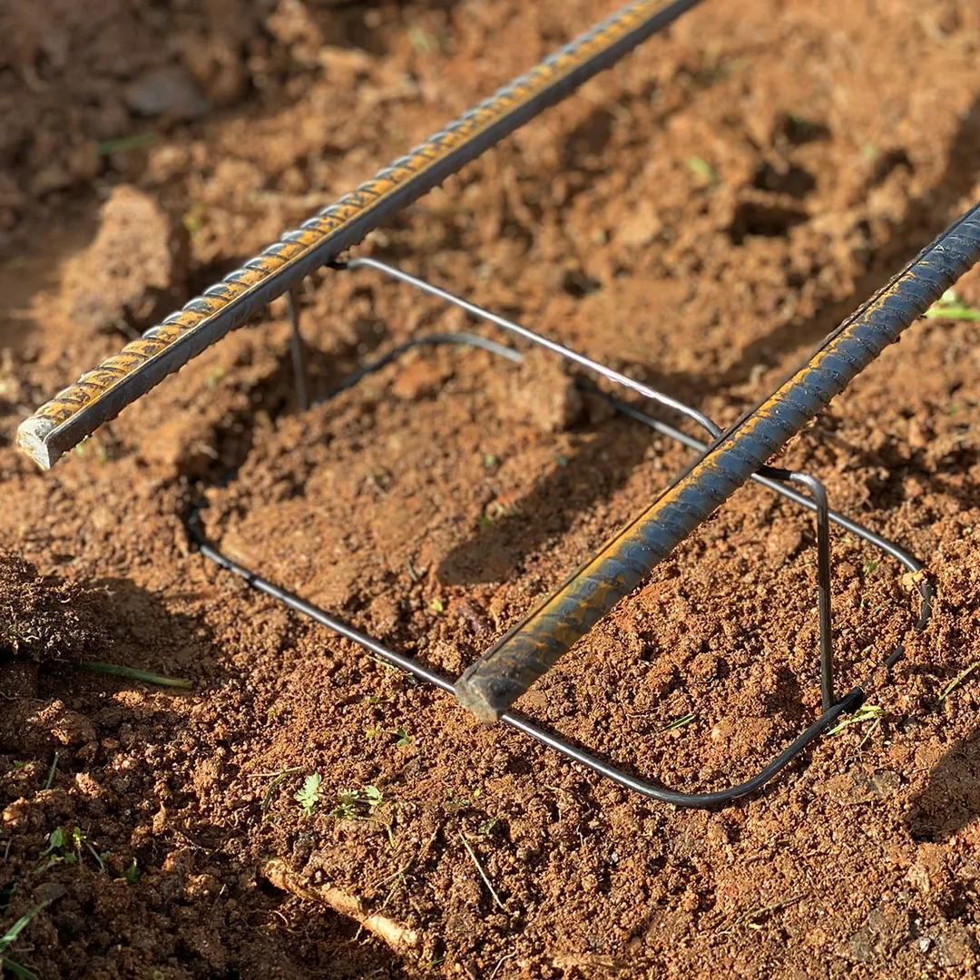ProWorx #2 Rebar Chair, 3 in. x 6/8, Steel Rod Support for 12 in. Footings, 100 Pack, photo 6 of 6