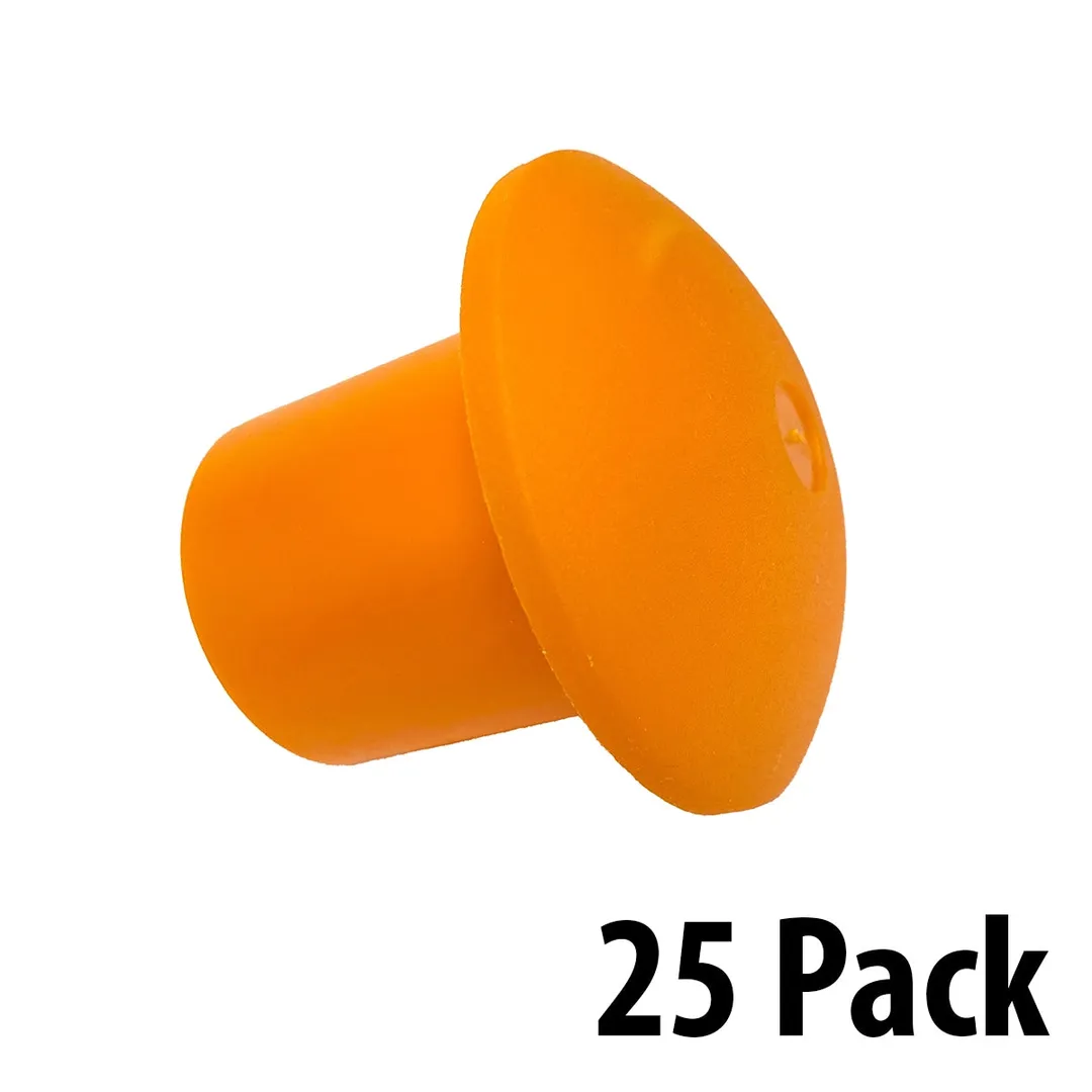 ProWorx Mushroom Rebar Safety Caps, #3 to #8 Rebar, Bright Orange Plastic, 25-Pack, photo 5 of 6