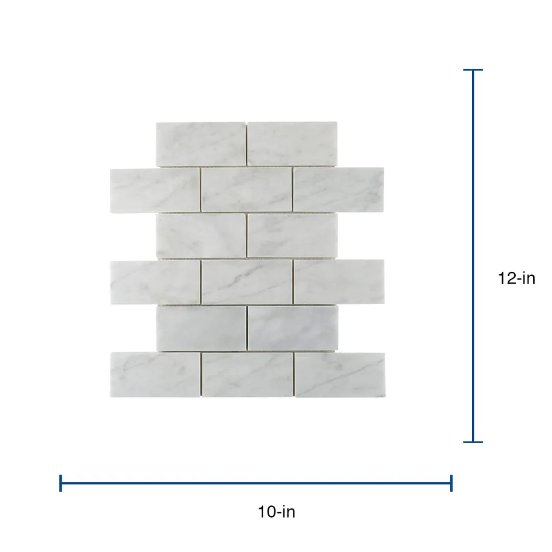Satori Venatino 10-in x 12-in Polished Natural Stone Subway Mosaic Wall Tile (0.83-sq. ft/ Piece), photo 8 of 13