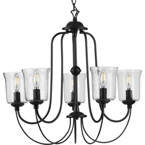 Bowman 5-Light Matte Black Chandelier