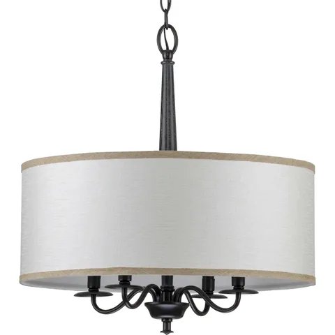 Durrell 4-Light Matte Black Coastal Chandelier