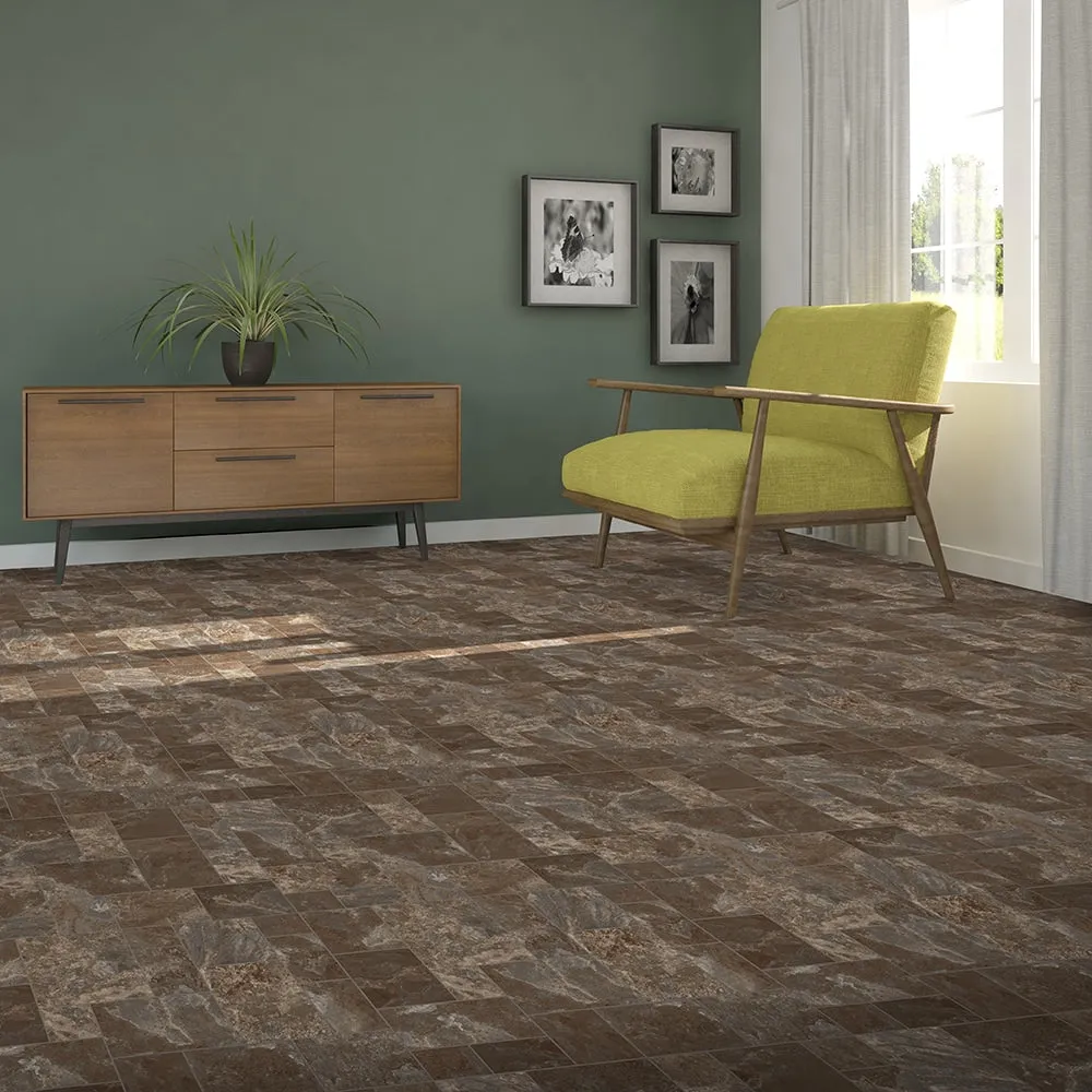 Congoleum ArmorCore Pro Terrace Paver Fresh Brew Stone-Look 12-ft W Cut-to-Length Low-Gloss Sheet Vinyl Flooring, photo 2 of 2
