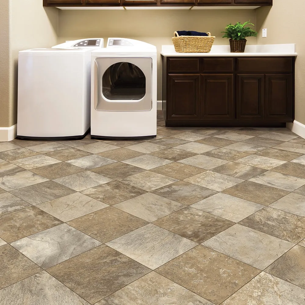 Congoleum AirStep Plus Crossing 12-ft W x Cut-to-Length Intersection Stone Look Low-Gloss Finish Sheet Vinyl, photo 2 of 4