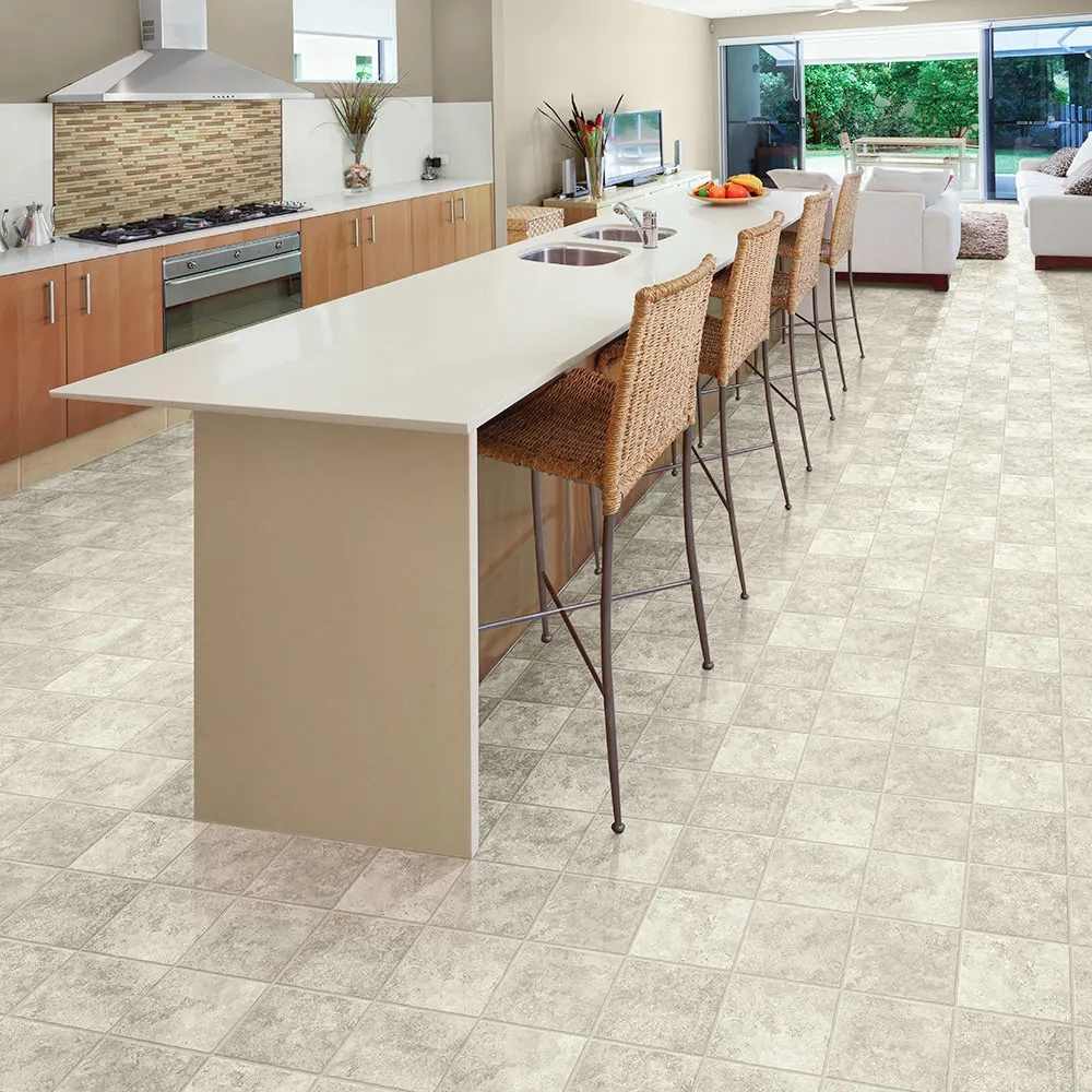 Congoleum London Fog 13-mil x 12-ft W Waterproof Cut-to-length Vinyl Sheet Flooring, photo 2 of 4