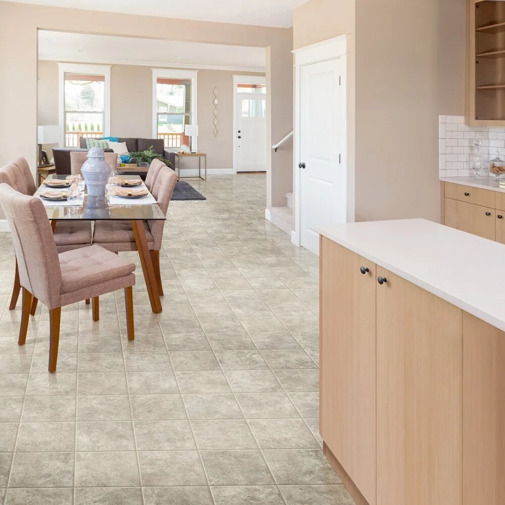 Congoleum ArmorCore Pro UR Santa Fe 12-ft W Cut-to-Length Light Breeze Stone Look Low-Gloss Finish Sheet Vinyl, photo 2 of 2