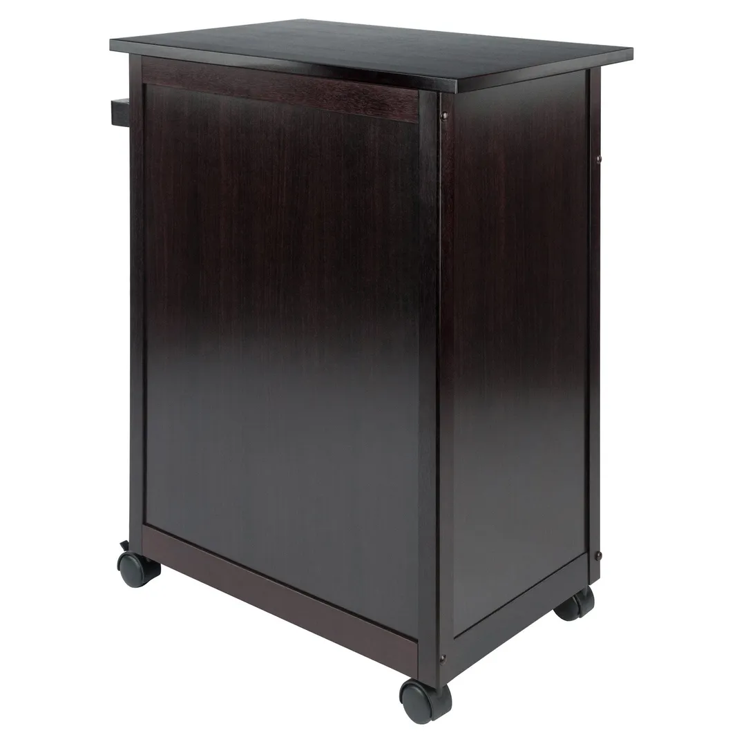 Winsome Wood Brown Wood Base with Mdf Top Rolling Kitchen Cart (17.72-in x 26.89-in x 34.02-in), photo 2 of 13
