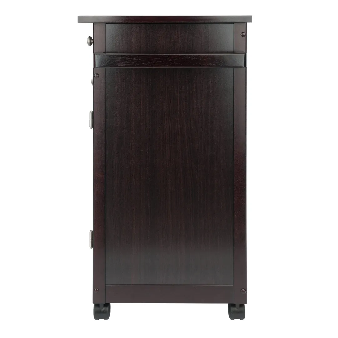 Winsome Wood Brown Wood Base with Mdf Top Rolling Kitchen Cart (17.72-in x 26.89-in x 34.02-in), photo 5 of 13