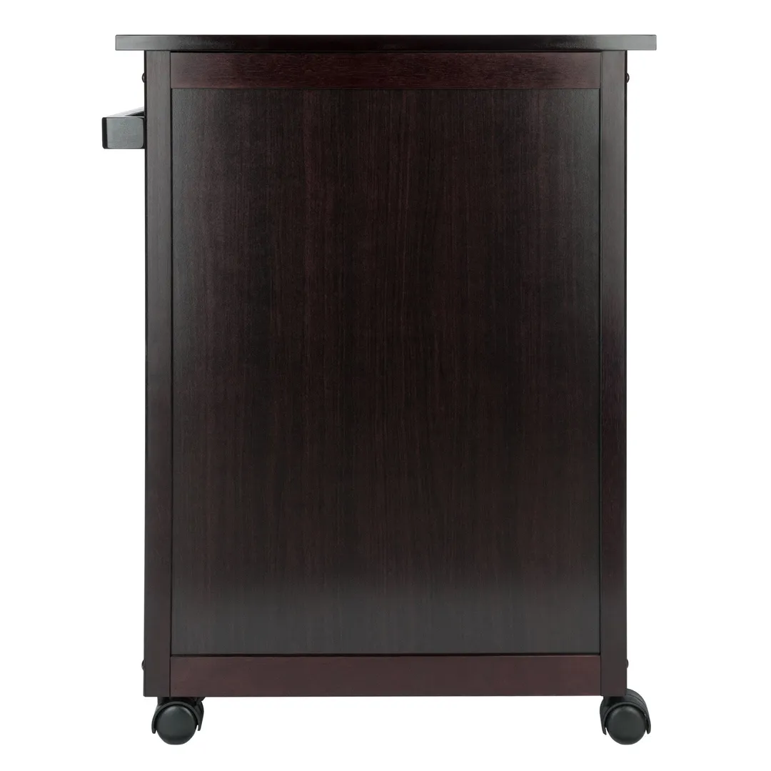 Winsome Wood Brown Wood Base with Mdf Top Rolling Kitchen Cart (17.72-in x 26.89-in x 34.02-in), photo 6 of 13