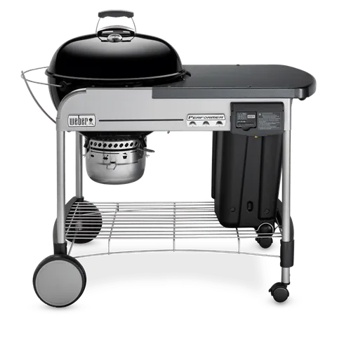 Performer Deluxe 22-in Black Porcelain-Enamel Kettle Charcoal Grill