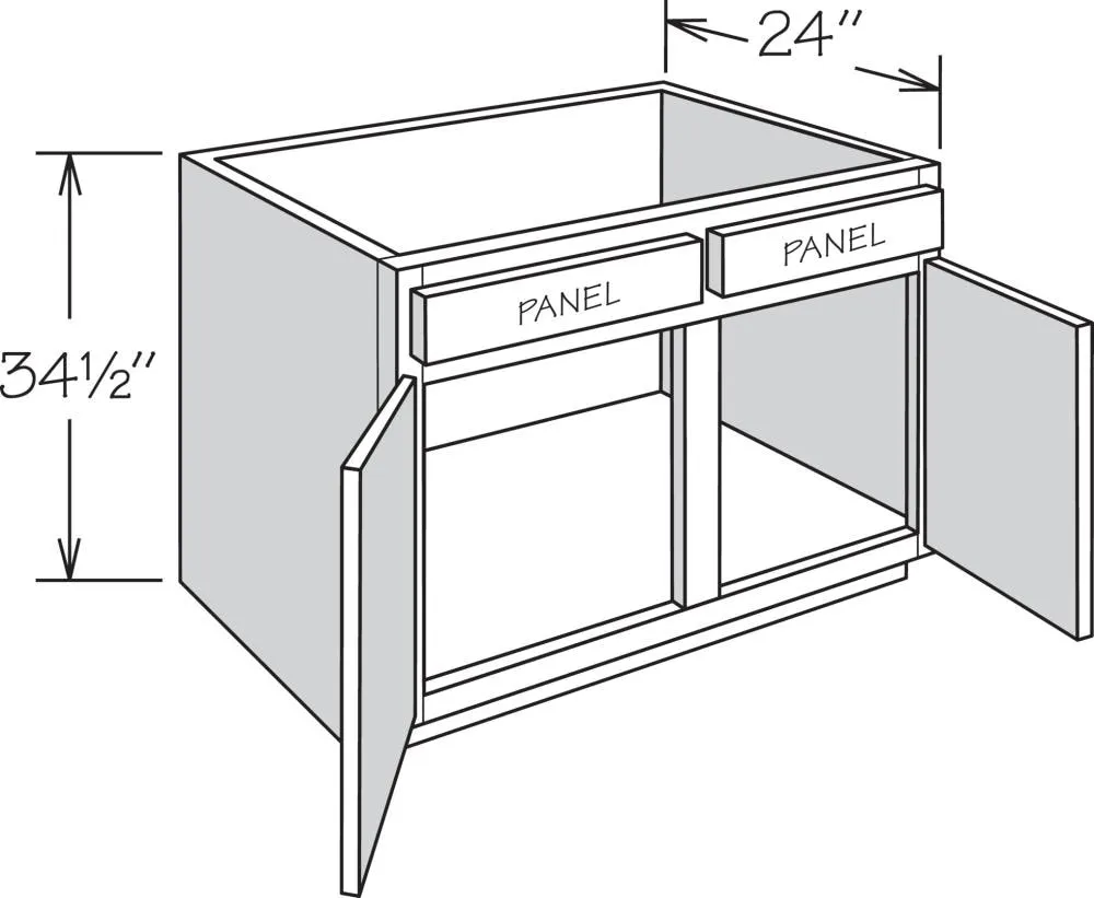 allen + roth Stonewall 42-in W x 34.5-in H x 24-in D Stone Sink Base Fully Assembled Cabinet (Flat Panel Shaker Style), photo 14 of 15