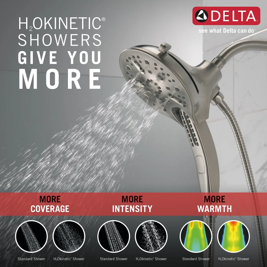 Delta Universal Showering Components Stainless 5-Spray In2ition Dual Shower Head, 1.75 GPM (6.6 LPM), photo 6 of 8