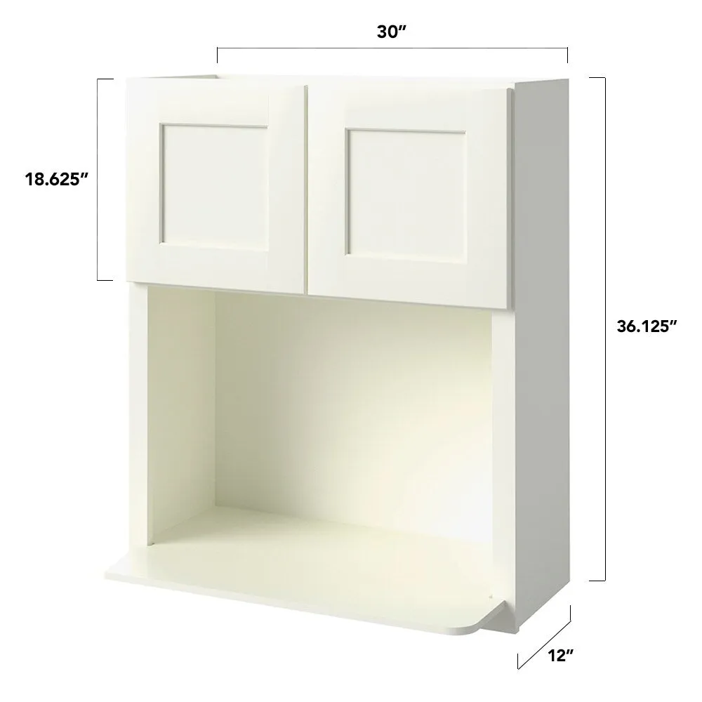 allen + roth Aveley 30-in W x 36.125-in H x 12-in D Linen Wall Fully Assembled Cabinet (Flat Panel Shaker Door Style), photo 8 of 17