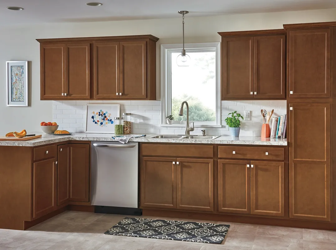 Diamond NOW Weyburn 36-in W x 35-in H x 23.75-in D Saddle Lazy Susan Corner Base Stock Cabinet, photo 4 of 5