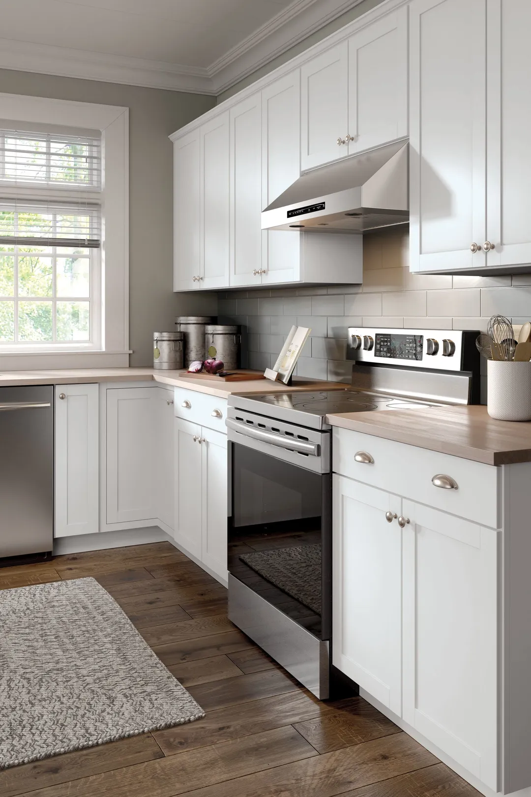 Diamond NOW Arcadia 27-in W x 30-in H x 12-in D White Wall Fully Assembled Cabinet (Recessed Panel Shaker Door Style), photo 12 of 14