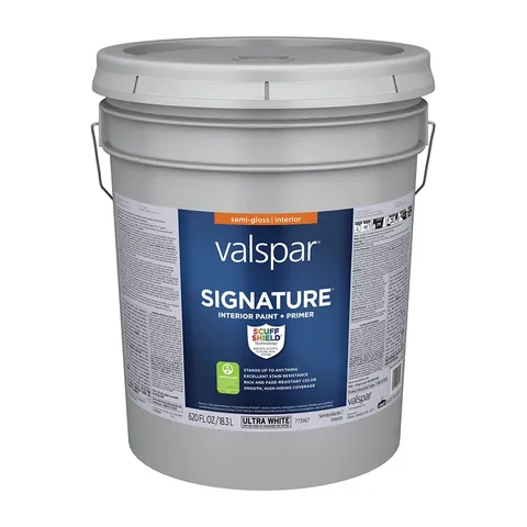 Signature Semi-Gloss Interior Latex Paint + Primer, 5-Gallon