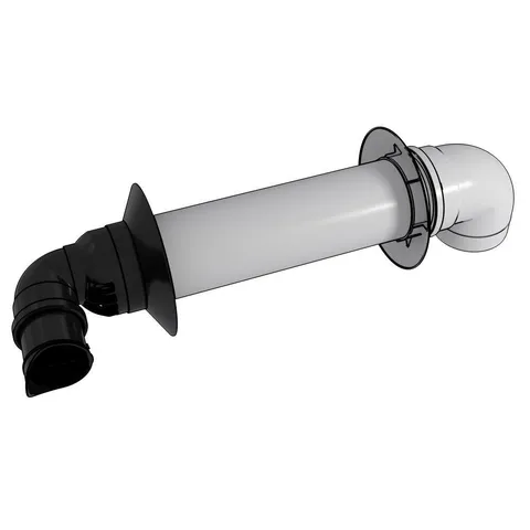 3 in. / 5 in. Plastic Condensing Horizontal Termination Diverter Vent Kit for Rinnai SE and SE+ Tankless Water Heaters