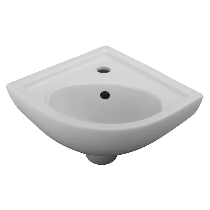 Barclay Products 17.37 in. Corner Wall-Hung Petite Bathroom Sink in White, photo 2 of 2