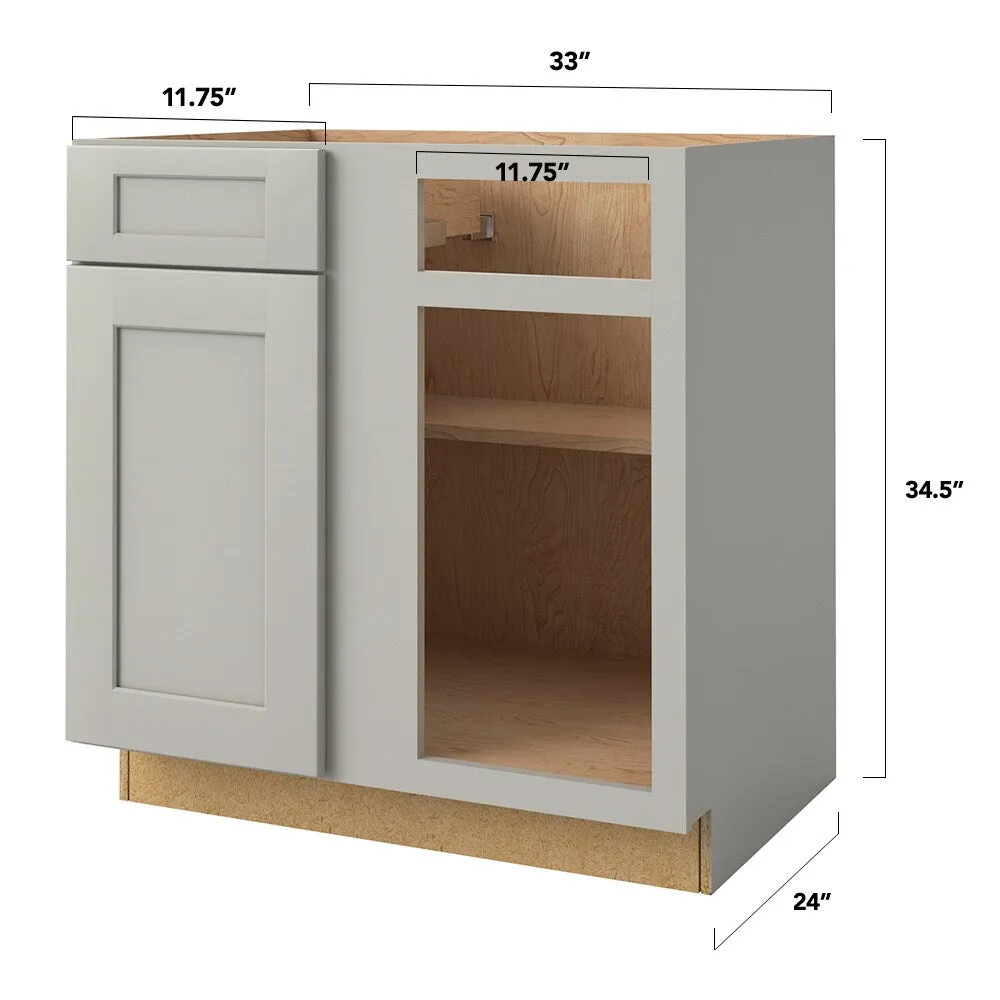 allen + roth Stonewall 33-in W x 34.5-in H x 24-in D Stone Blind 1-Drawer Base Fully Assembled Cabinet (Flat Panel Shaker Style), photo 5 of 14