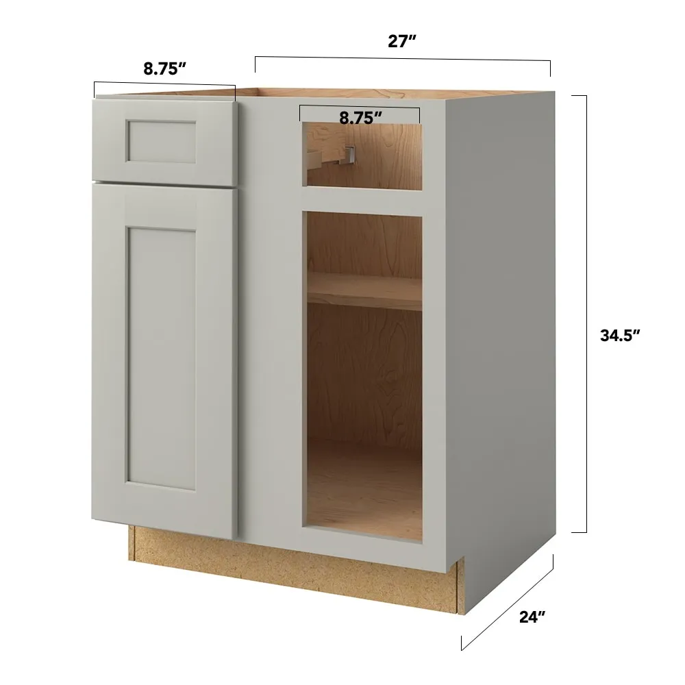 allen + roth Stonewall 27-in W x 34.5-in H x 24-in D Stone Blind 1-Drawer Base Fully Assembled Cabinet (Flat Panel Shaker Style), photo 5 of 13
