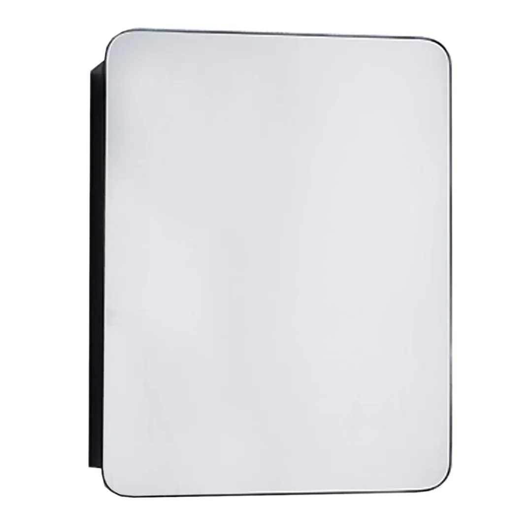 allen + roth 20-in x 26-in Surface/Recessed Mount Matte Black Mirrored Soft Close Medicine Cabinet, photo 8 of 10
