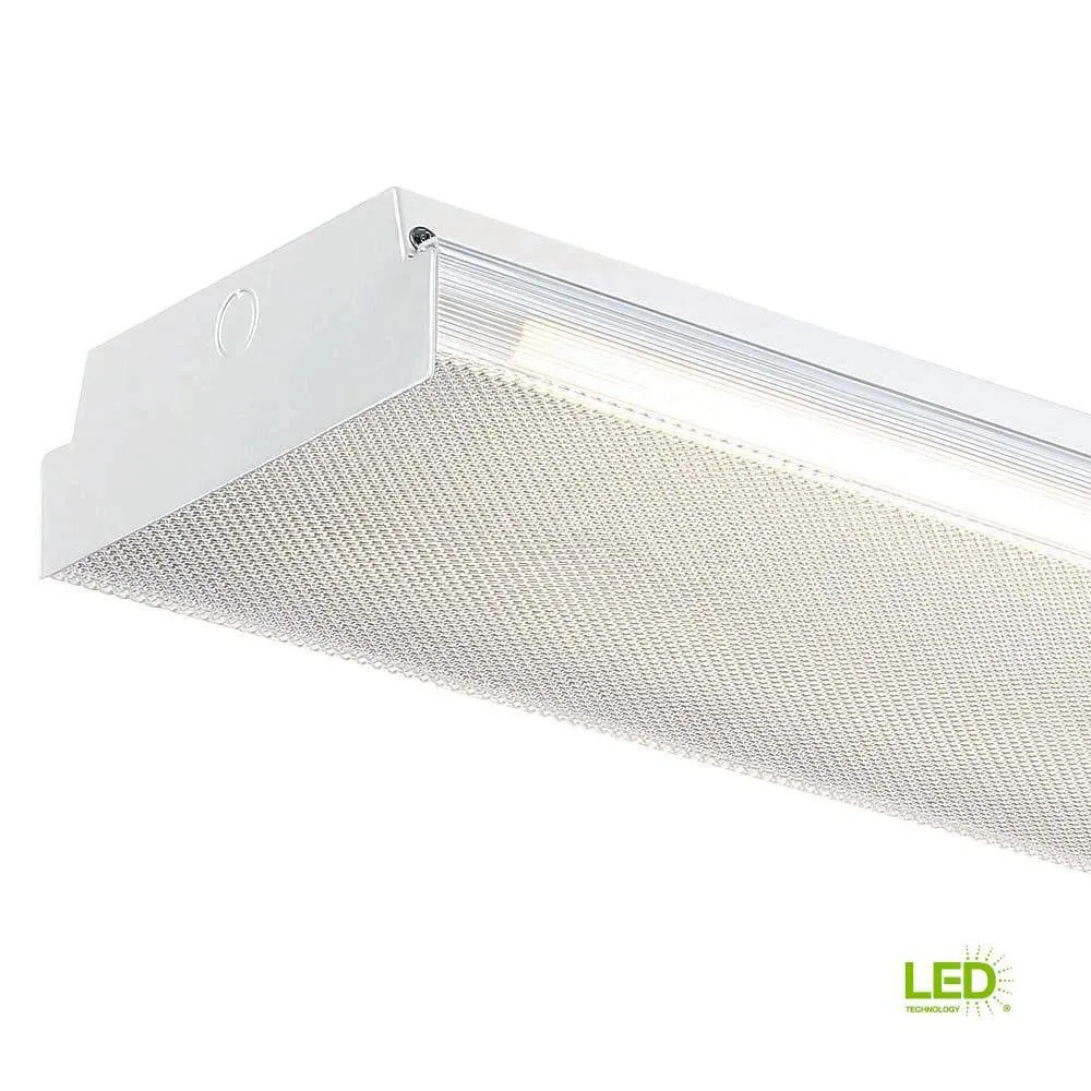 EnviroLite 4 ft. x 9 in. 25-Watt 2-Light White LED MV Wraparound Light with Battery Backup and 3,500 Lumens T8 Flex Tubes 4000K, photo 3 of 5