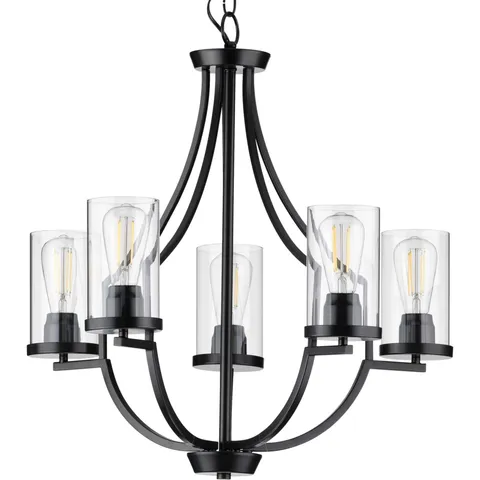 Lassiter 5-Light Matte Black Chandelier