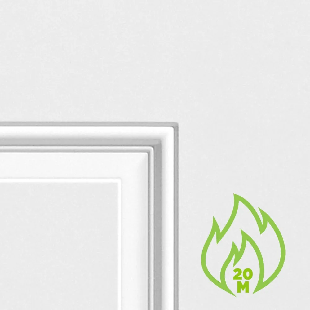 Masonite 32-in x 80-in Steel Right-Hand Inswing Primed Fire-Rated Prehung Single Front Door with Brickmould, photo 2 of 6
