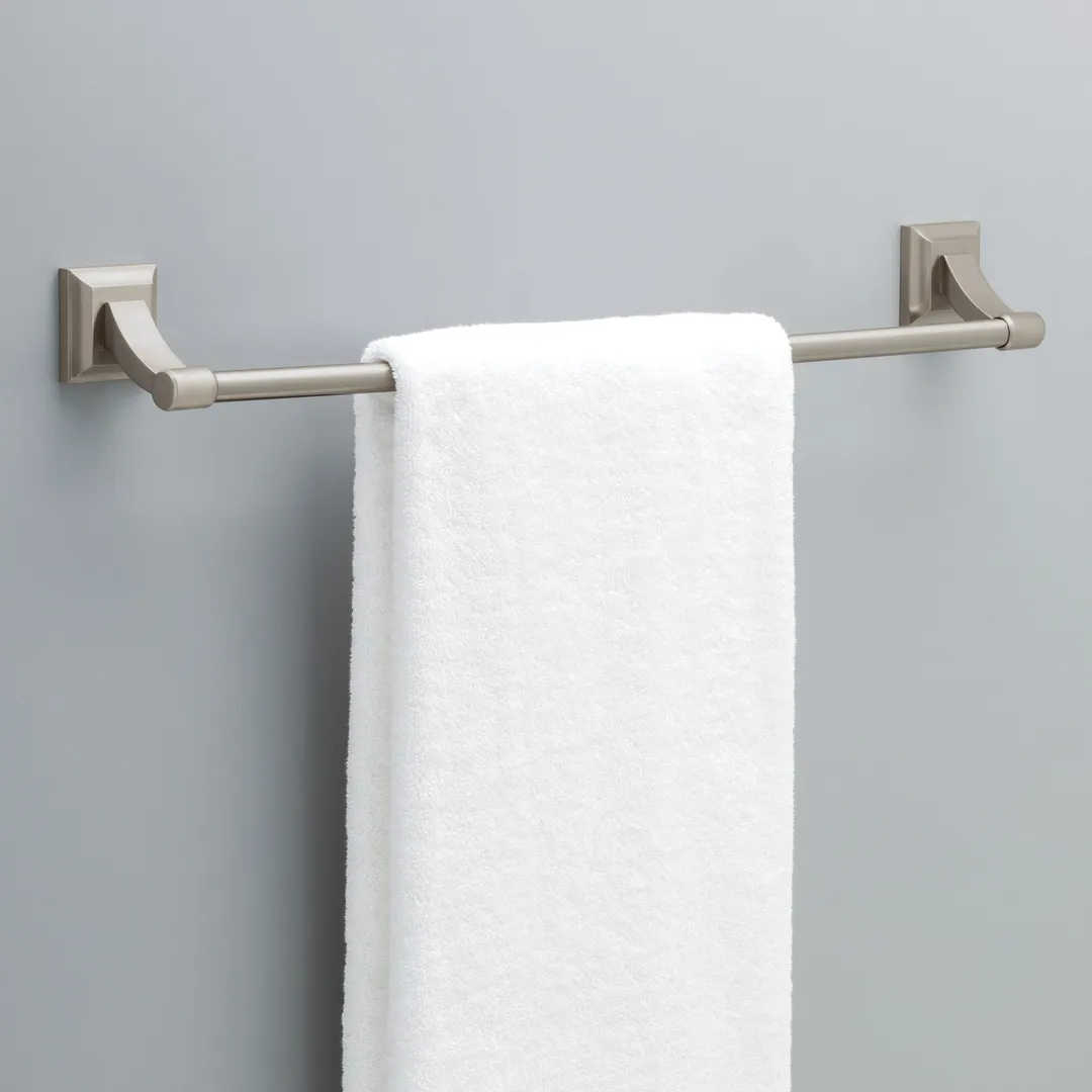 Delta Bellamy 3‑Piece SpotShield Brushed Nickel Decorative Bathroom Hardware Set (18–24 in Towel Bar, Toilet Paper Holder, Towel Ring), photo 6 of 8