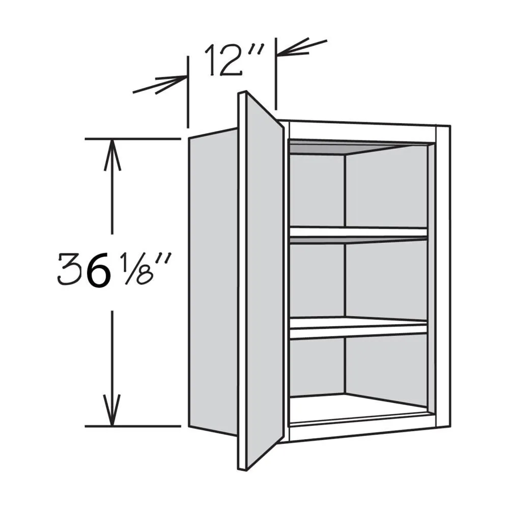 allen + roth Port 18-in W x 36.125-in H x 12-in D Navy Wall Fully Assembled Cabinet (Flat Panel Shaker Door Style), photo 15 of 18