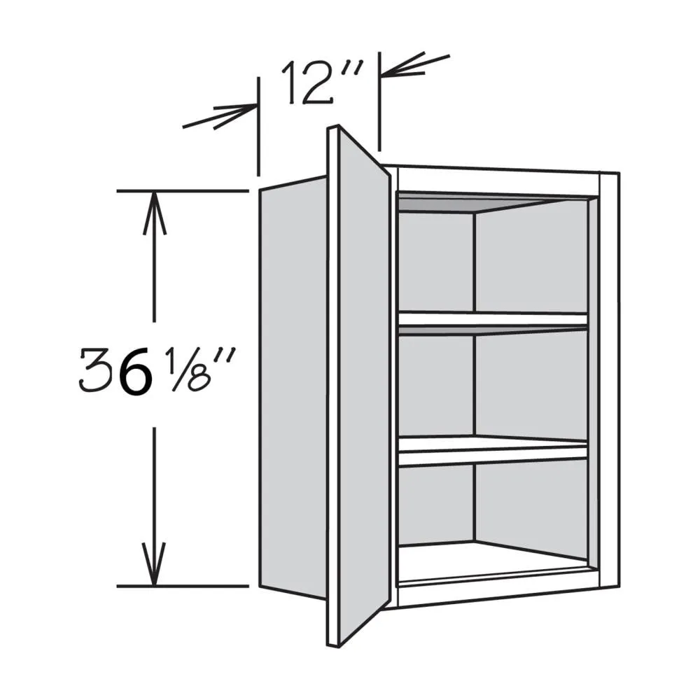 allen + roth Stonewall 21-in W x 36.125-in H x 12-in D Stone Wall Fully Assembled Cabinet (Flat Panel Shaker Door Style), photo 14 of 15