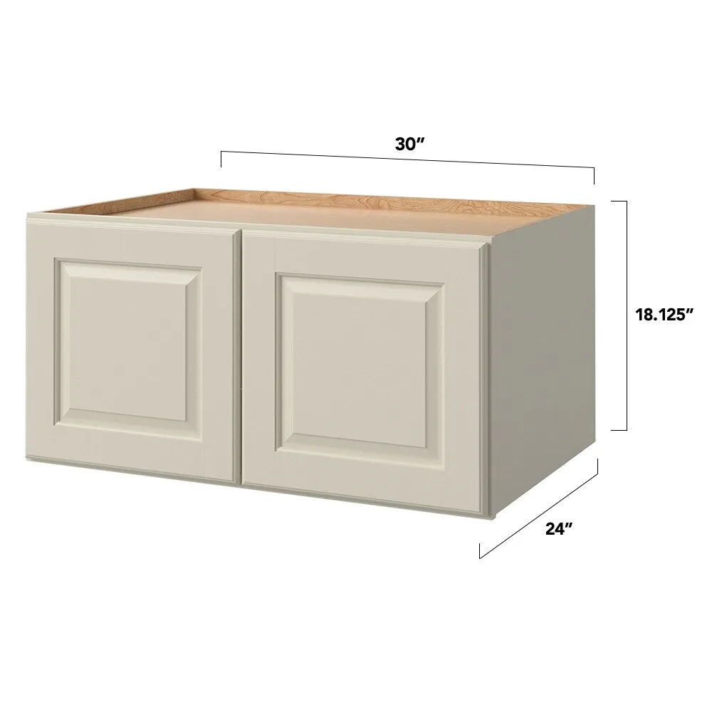 allen + roth Pattingham 30-in W x 18.125-in H x 24-in D Harbor Wall Fully Assembled Cabinet (Raised Panel Square Door Style), photo 5 of 15