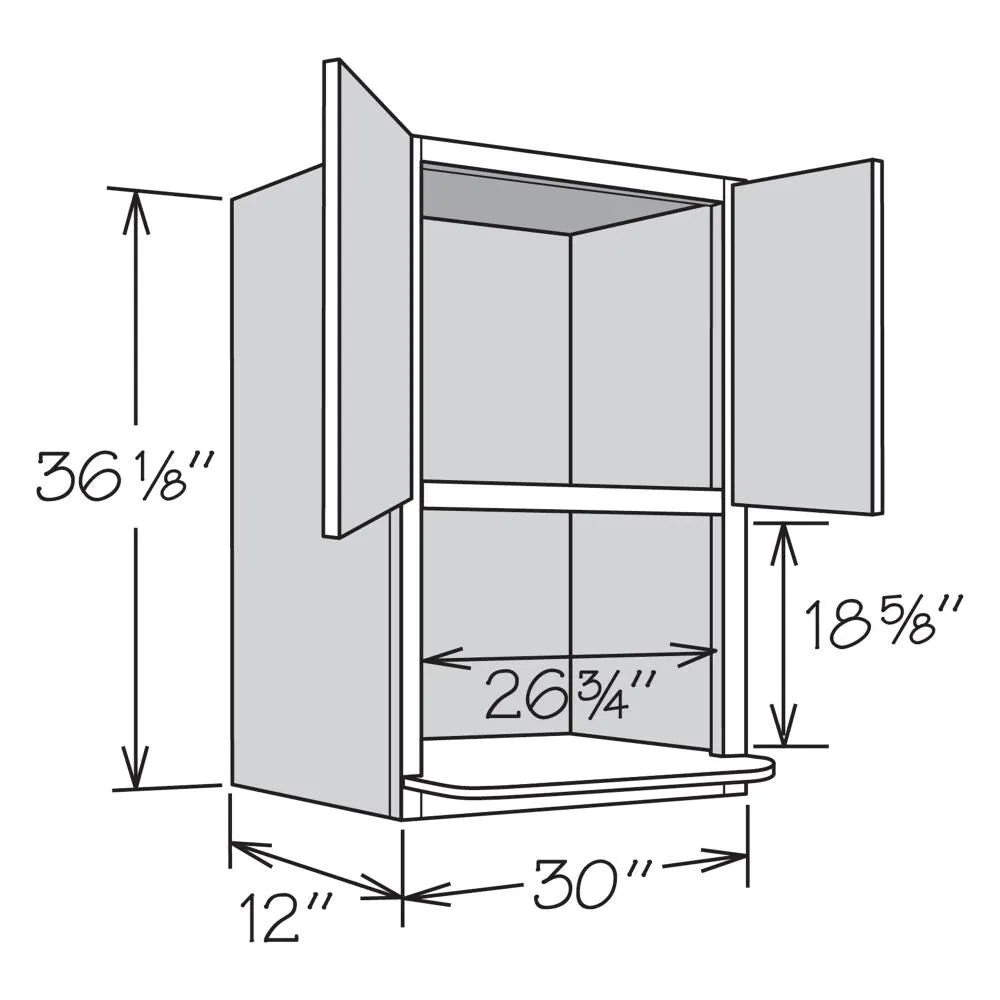 allen + roth Aveley 30-in W x 36.125-in H x 12-in D Linen Wall Fully Assembled Cabinet (Flat Panel Shaker Door Style), photo 16 of 17