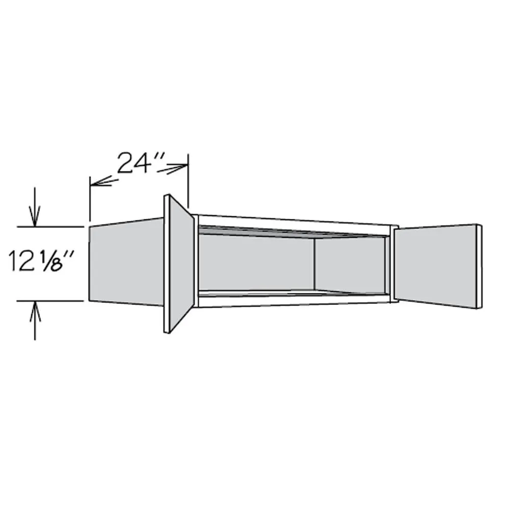 Shenandoah PRO Express Breckenridge 36-in W x 12.125-in H x 24-in D Linen Partial Overlay Wall Fully Assembled Plywood Cabinet (Recessed Panel Shaker Door Style), photo 12 of 13