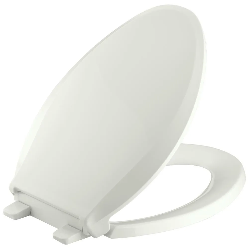 Cachet Quiet-Close Elongated Closed Front Toilet Seat with Grip-Tight Bumpers in White, photo 19 of 22