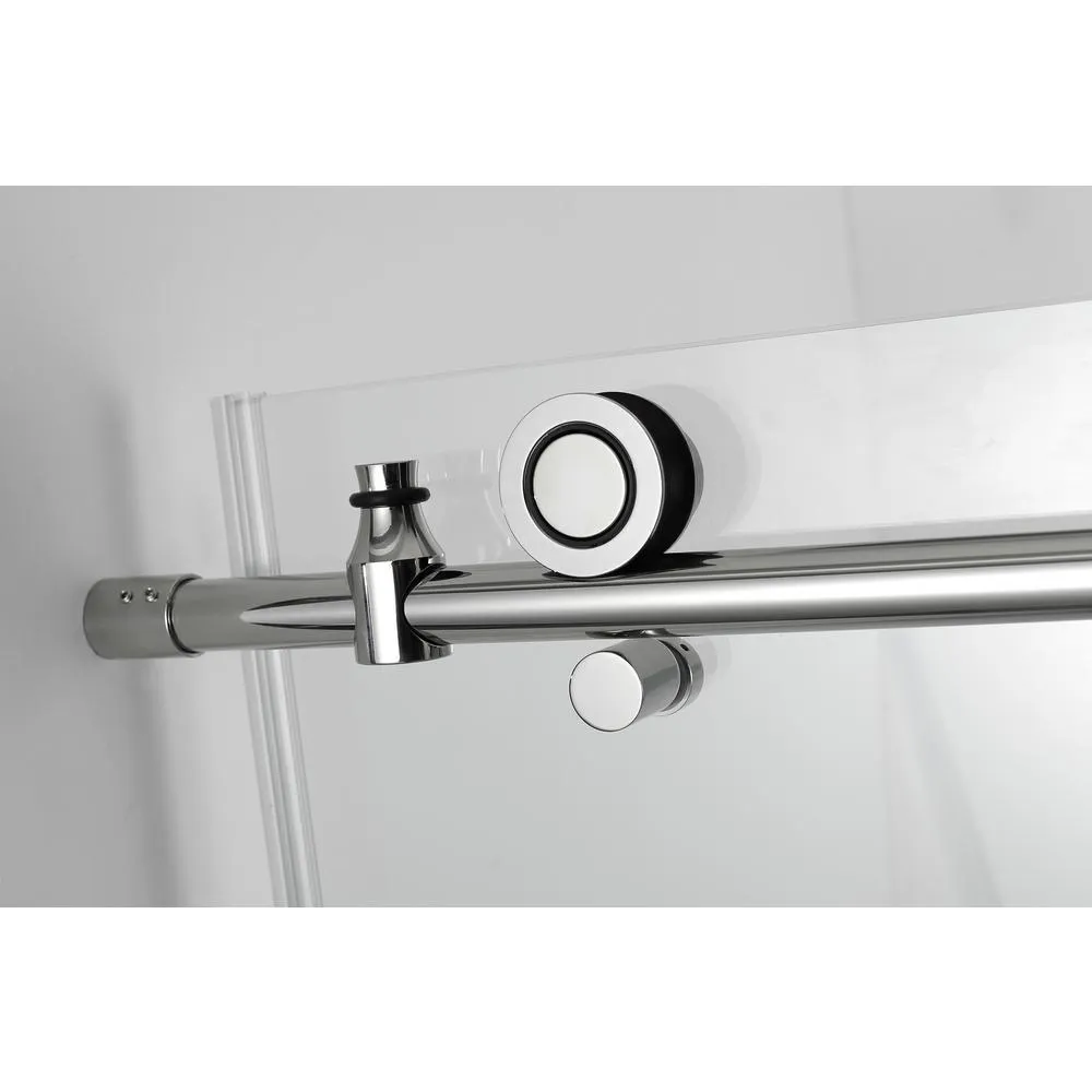 Coraline XL 56 - 60 in. x 70 in. Frameless Sliding Tub Door with StarCast Clear Glass in Polished Chrome, Left Opening, photo 3 of 22