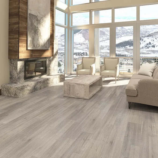Style Selections Calabash Oak 7-mm T x 8-in W x 48-in L Wood Plank Laminate Flooring (23.91-sq ft / Carton), photo 4 of 7