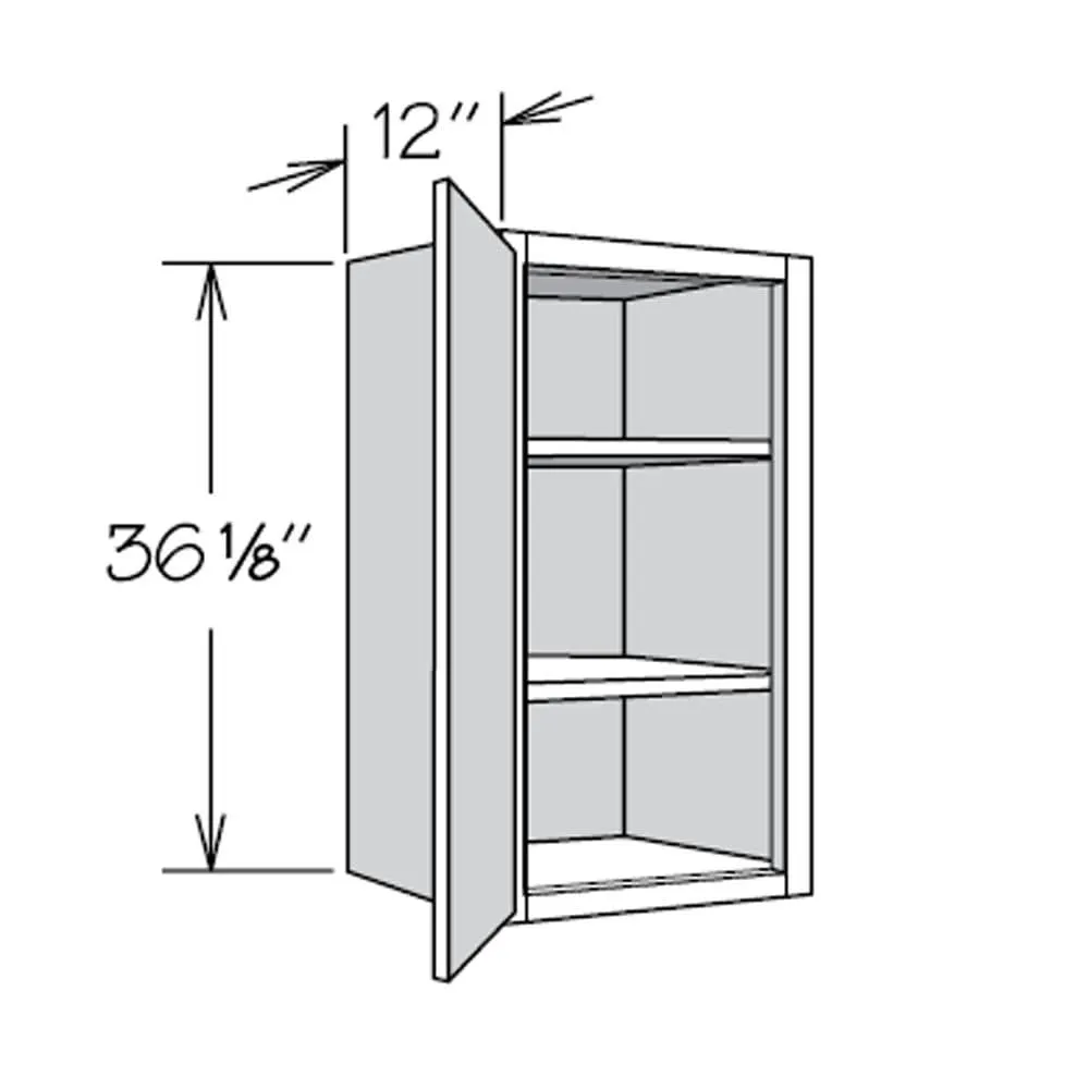 allen + roth Stonewall 18-in W x 36.125-in H x 12-in D Stone Wall Fully Assembled Cabinet (Flat Panel Shaker Door Style), photo 14 of 15