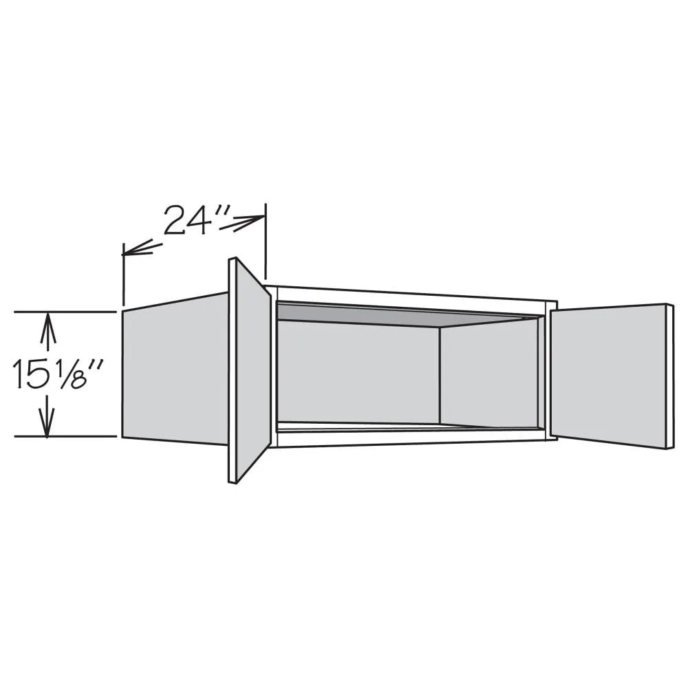 allen + roth Innsbrook 33-in W x 15.125-in H x 24-in D Rye Wall Fully Assembled Cabinet (Flat Panel Shaker Door Style), photo 13 of 16