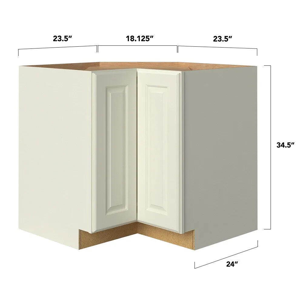 allen + roth Pattingham 36-in W x 34.5-in H x 24-in D Harbor Lazy Susan Corner Base Fully Assembled Cabinet (Raised Panel Square Style), photo 5 of 15