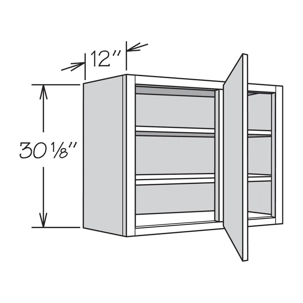 allen + roth Stonewall 24-in W x 30.125-in H x 12-in D Stone Blind Corner Wall Fully Assembled Cabinet (Flat Panel Shaker Style), photo 11 of 12