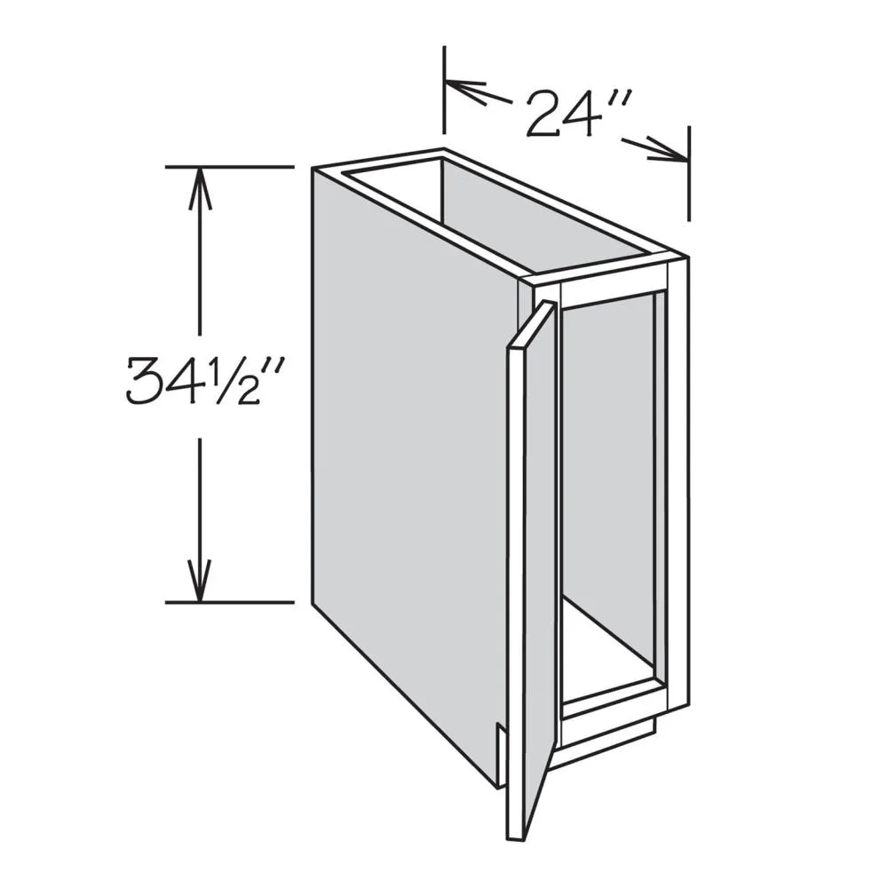 allen + roth Stonewall 9-in W x 34.5-in H x 24-in D Stone Base Fully Assembled Cabinet (Flat Panel Shaker Door Style), photo 12 of 13