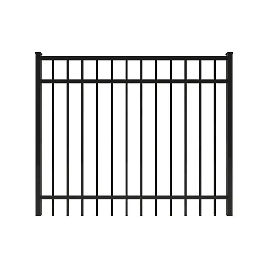 IronCraft Berkshire 4 ft. H x 5 ft. W Black Aluminum Straight Fence Gate, photo 2 of 2