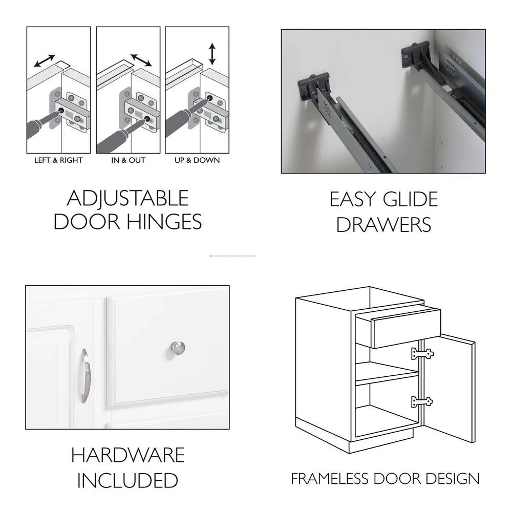Wyndham 48 in. W x 21 in. D Ready to Assemble Bath Vanity Cabinet Only in Espresso, photo 12 of 29
