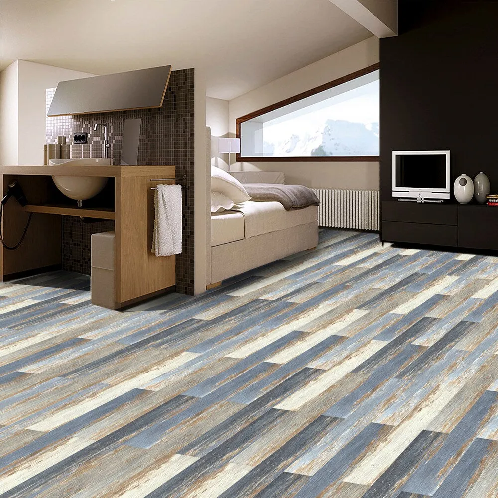 Deco Products Colors Old Blue Sea High Variation 6-in x 36-in Waterproof Luxury Vinyl Plank Flooring, 20-Piece (30-sq ft Carton), photo 7 of 8