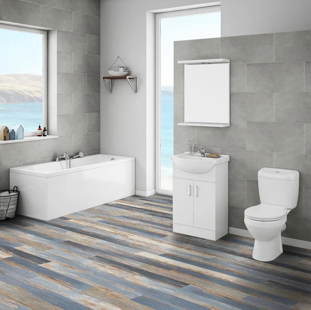 Deco Products Colors Old Blue Sea High Variation 6-in x 36-in Waterproof Luxury Vinyl Plank Flooring, 20-Piece (30-sq ft Carton), photo 8 of 8