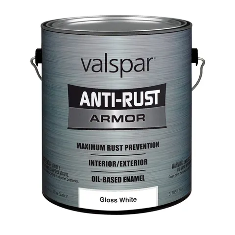 Anti-Rust Armor Gloss White Oil-Based Enamel, 1-Gallon