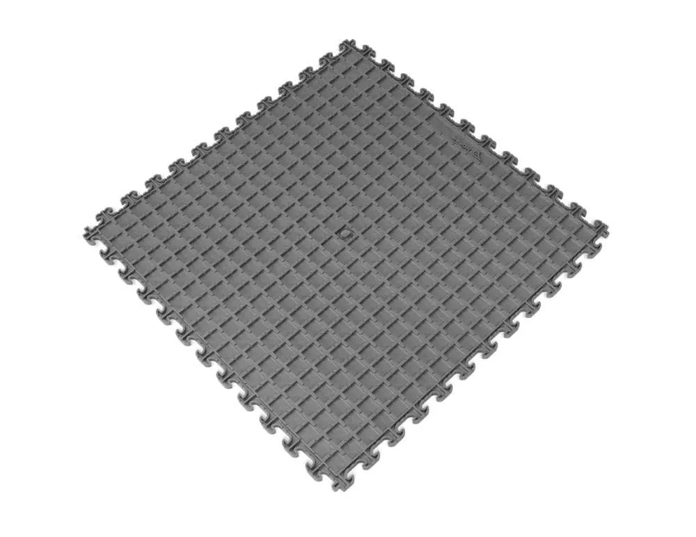 Norsk 18.3-in W x 18.3-in L x 0.25-in T Interlocking Flexible PVC Gym Floor Tile (13.95-sq ft) (6-Pack), photo 2 of 6