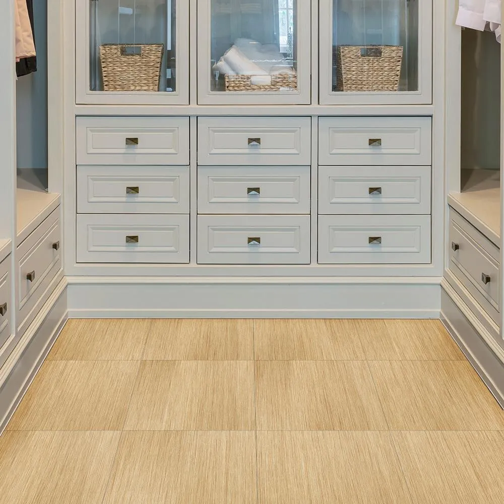 Perfection Floor Tile Sample – Classic Wood Collection, Birch/Satin, Water-Resistant Wood-Look Interlocking Vinyl Tile, 20 mil Wear Layer, photo 3 of 6